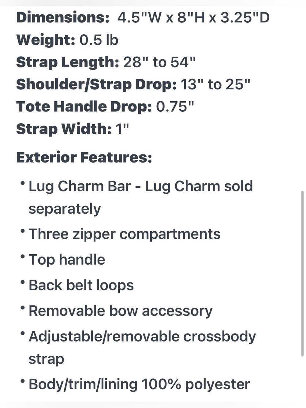 NWT~LUG~Skeeter Mini Bridge Crossbody Bag with Bow - Picture 6 of 8